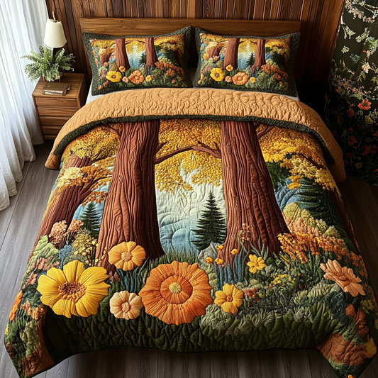 Silent Giants 3-Piece Quilted Bedding Set NCU0DV4929