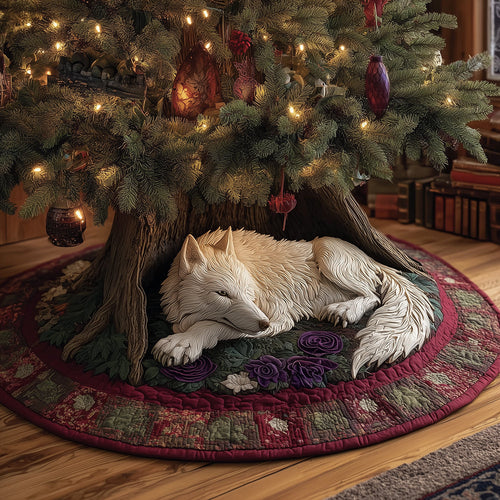 Silent Guardian Christmas Quilted Tree Skirt NCU0TH3787