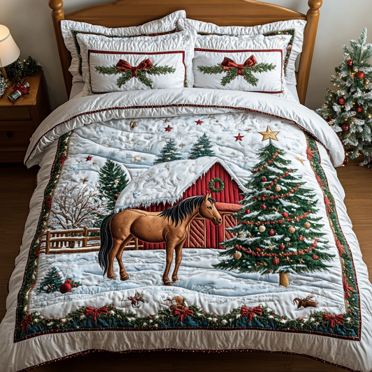 Silent Herd 3-Piece Quilted Bedding Set NCU0DK9946