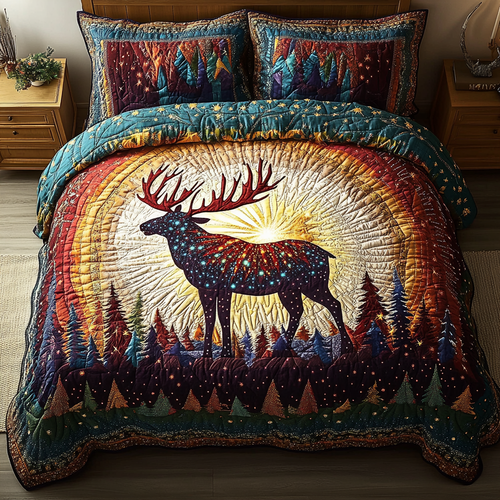 Silent Hoof 3-Piece Quilted Bedding Set NCU0DK4567