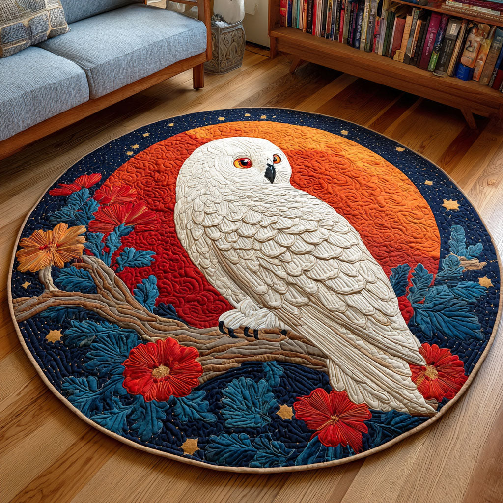 Silent Moon Quilted Round Mat NCU0TD393
