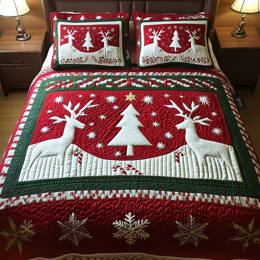 Silent Night 3-Piece Quilted Bedding Set NCU0NT2075