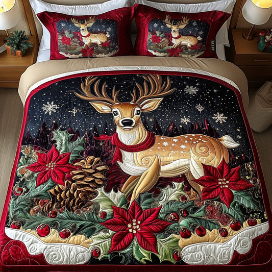 Silent Night Charm 3-Piece Quilted Bedding Set NCU0PT2157