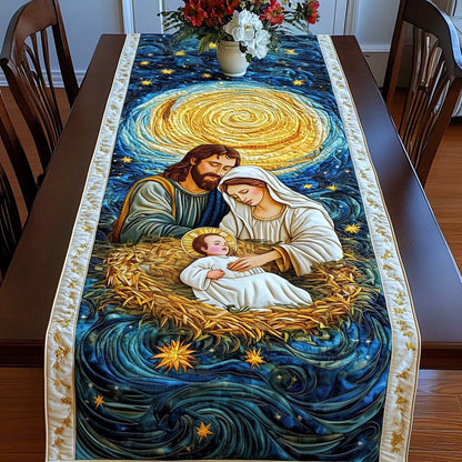 Silent Night Family Quilted Table Runner NCU0NT9839