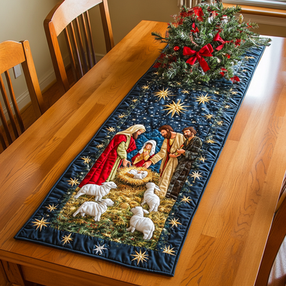 Silent Night Glory Quilted Table Runner NCU0DK1337