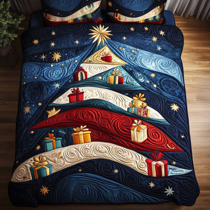 Silent Night Pines 3-Piece Quilted Bedding Set NCU0PT2736