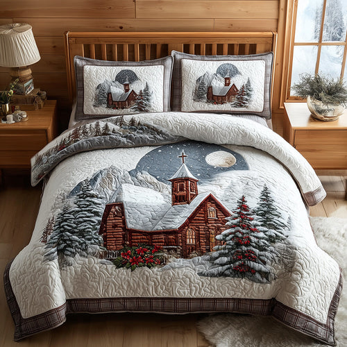 Silent Night Sanctuary 3-Piece Quilted Bedding Set NCU0TH3899