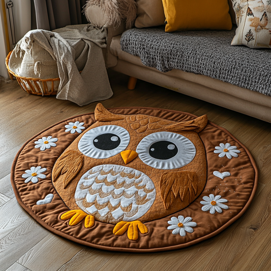Silent Owl Quilted Round Mat NCU0DK7697