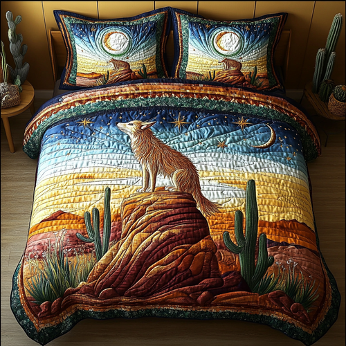 Silent Paws 3-Piece Quilted Bedding Set NCU0DK6592