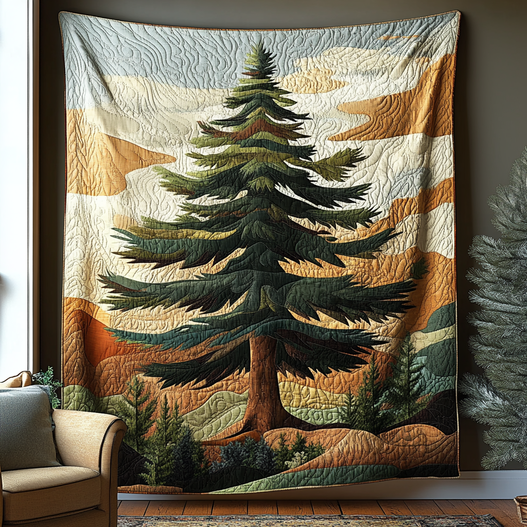 Silent Pines Quilted Blanket NCU0DV5646