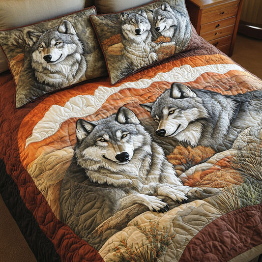 Silent Pursuit 3-Piece Quilted Bedding Set NCU0DK6991