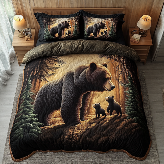 Silent Roar 3-Piece Quilted Bedding Set NCU0DK6822