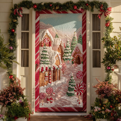 Silent Snow Street Quilted Door Cover NCU0TD1629