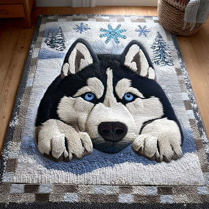Silent Snow Watcher Area Rug NCU0PT9817