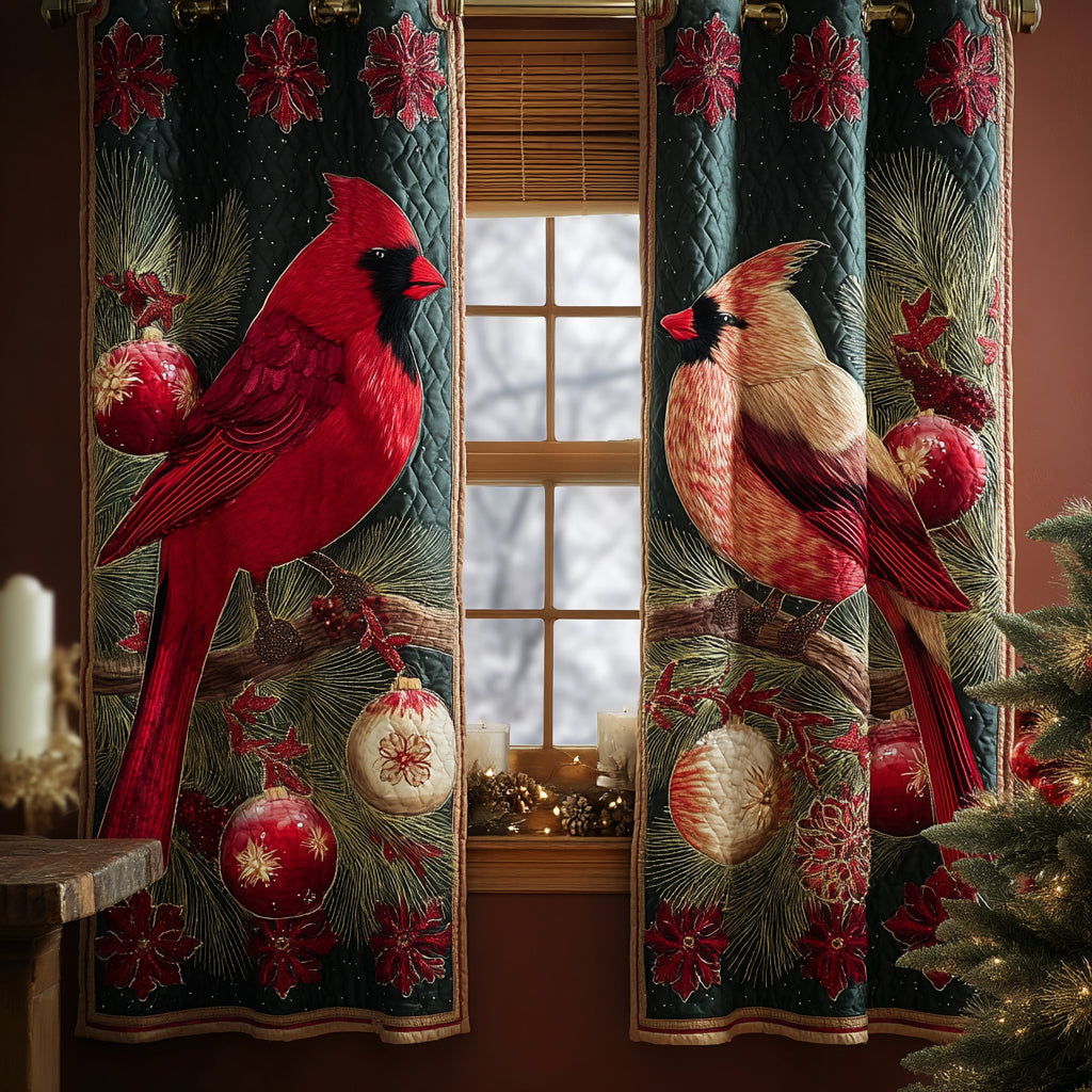 Silent Snowbird Quilted Curtains NCU0DV8275