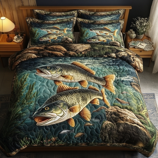 Silent Stream Quilted Bedding Set NCU0DK6404
