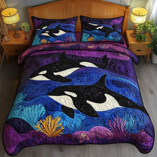 Silent Surge 3-Piece Quilted Bedding Set NCU0NT6991