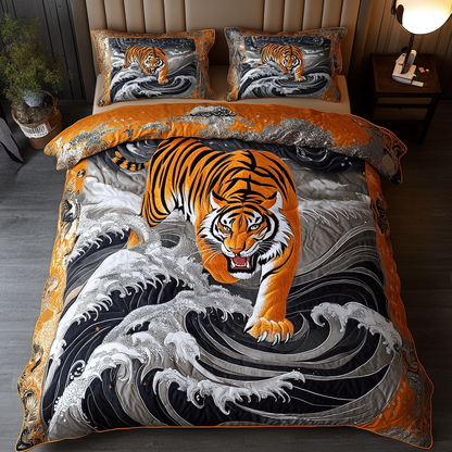 Silent Tiger 3-Piece Quilted Bedding Set NCU0DK8379