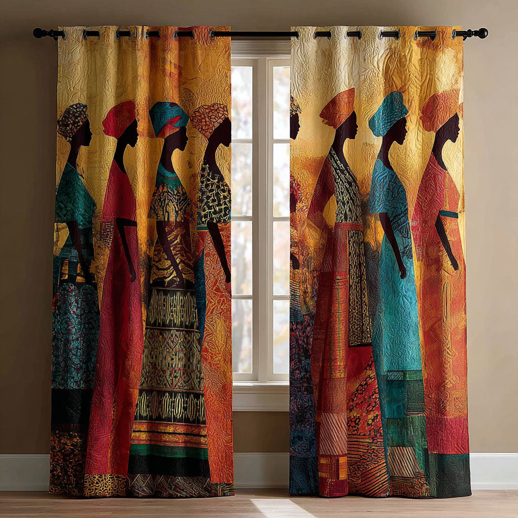 Silent Walk Quilted Curtains NCU0DK11748