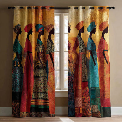 Silent Walk Quilted Curtains NCU0DK11748