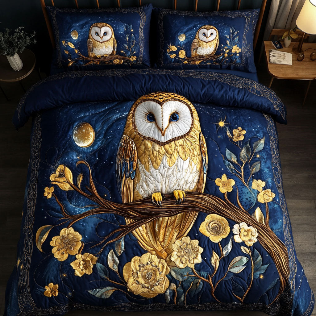 Silent Watcher 3-Piece Quilted Bedding Set NCU0DK4769
