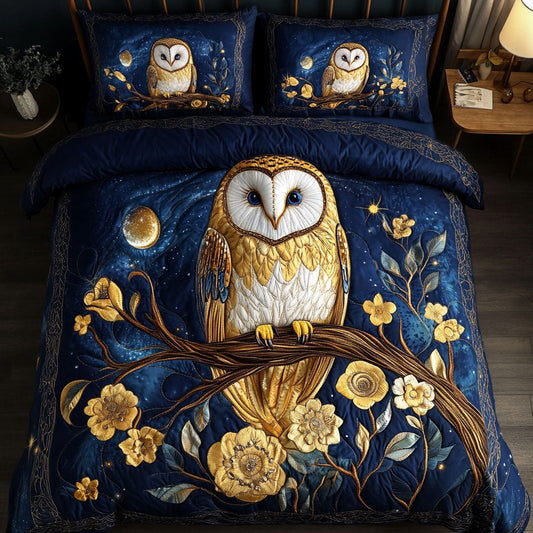 Silent Watcher 3-Piece Quilted Bedding Set NCU0DK4769