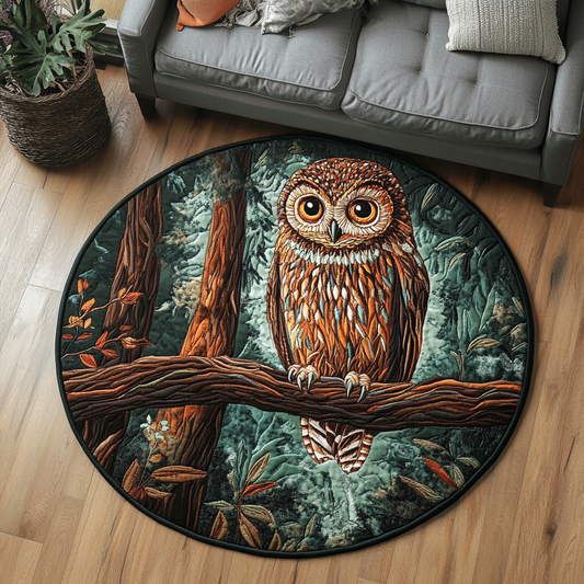 Silent Watcher Quilted Round Mat NCU0DK5368