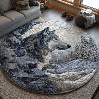 Silent Wolf Quilted Round Mat NCU0TV1428