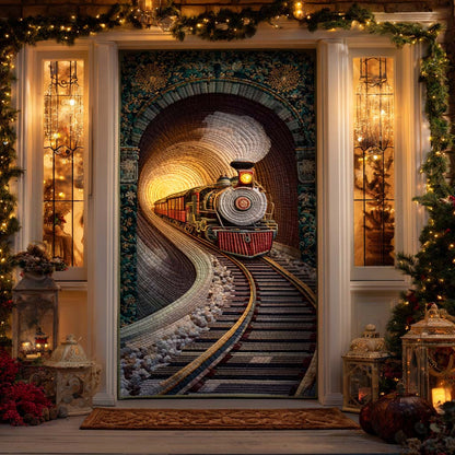 Christmas Train Quilted Door Cover NCU0VT330