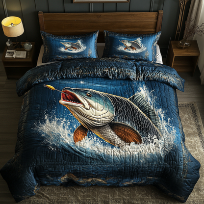 Silver Glide Quilted Bedding Set NCU0DK6405