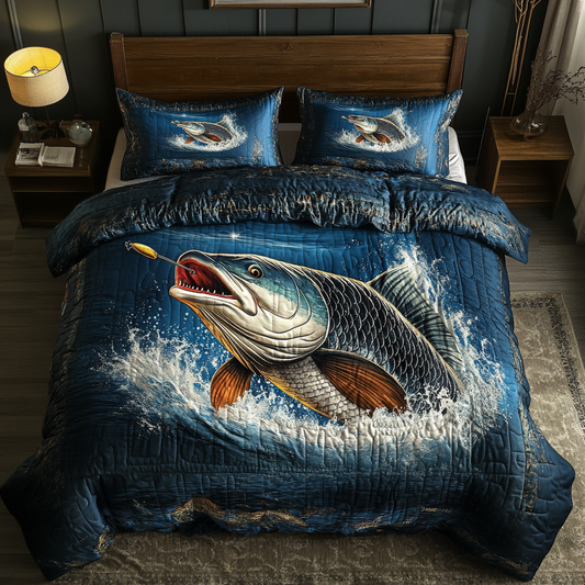 Silver Glide Quilted Bedding Set NCU0DK6405