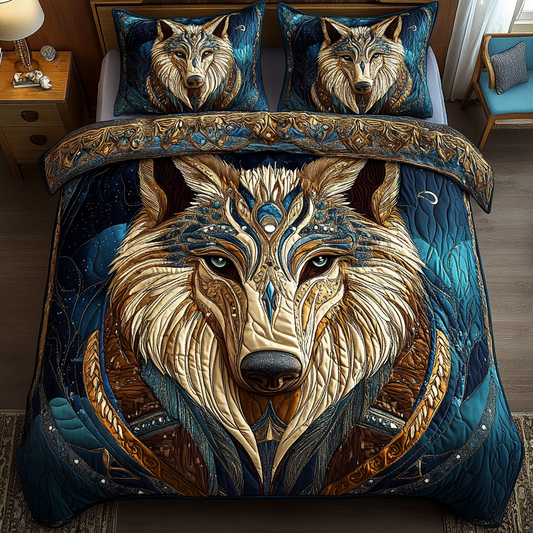 Silver Prowl 3-Piece Quilted Bedding Set NCU0DK5417