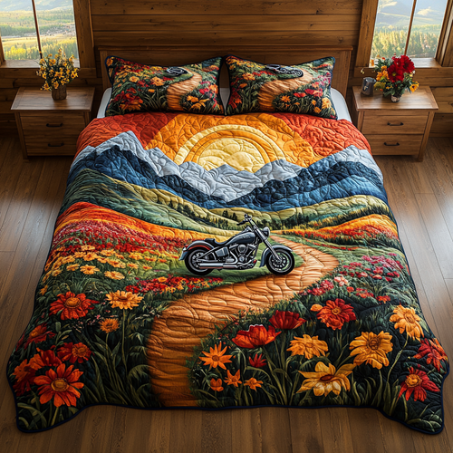 Silver Ride 3-Piece Quilted Bedding Set NCU0DV4349