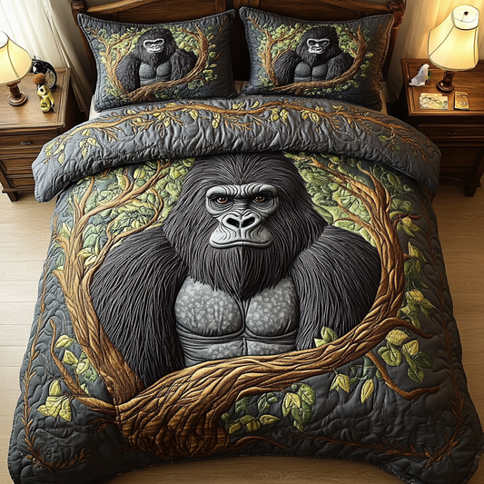 Silverback Strength 3-Piece Quilted Bedding Set NCU0DK4082