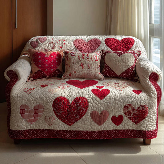 Simple Love Quilted Sofa Cover NCU0DV9135