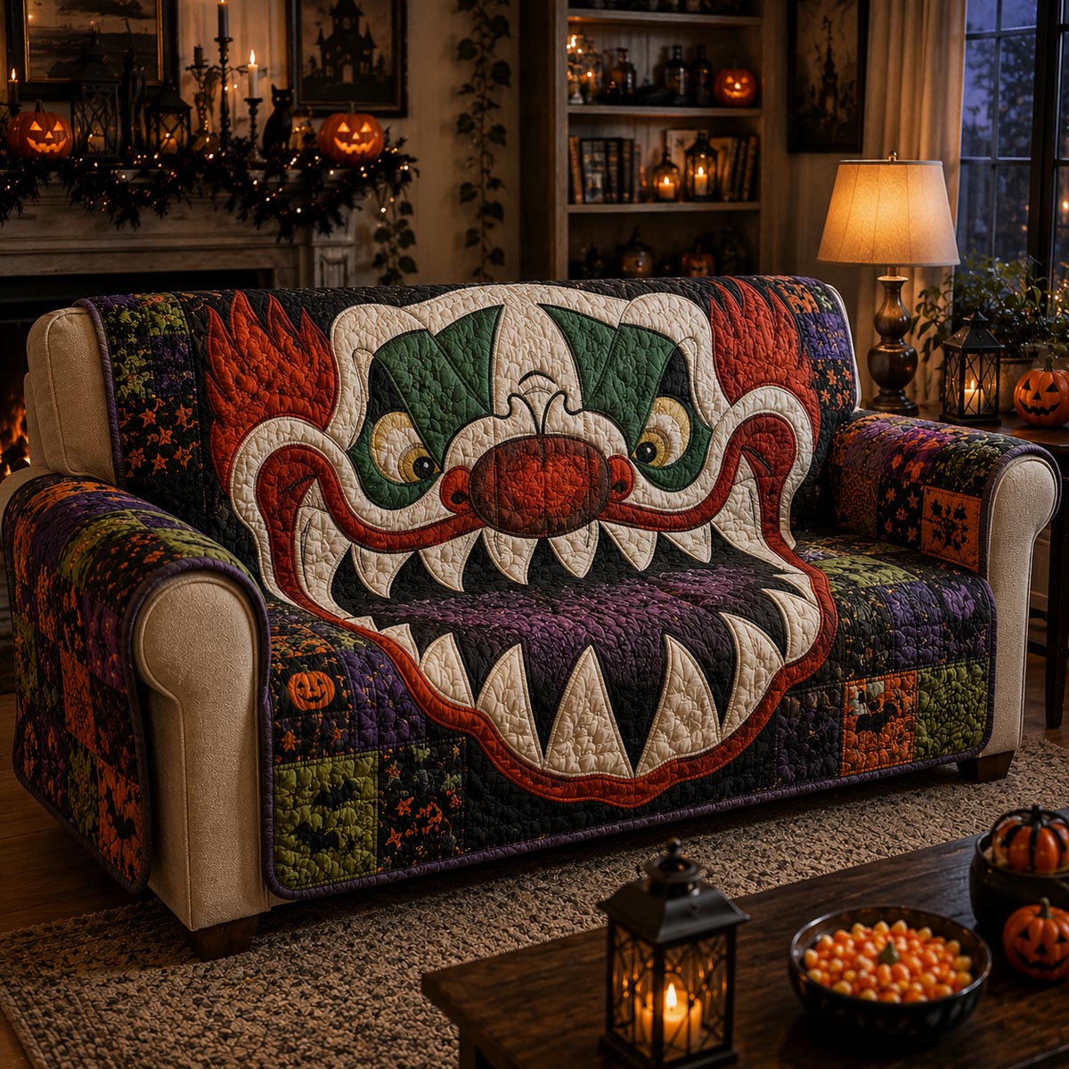 Sinister Circus Quilted Sofa Cover NCU0DV9790