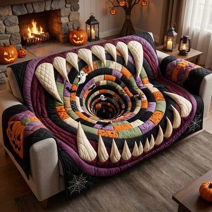 Sinister Spiral Quilted Sofa Cover NCU0PT11827