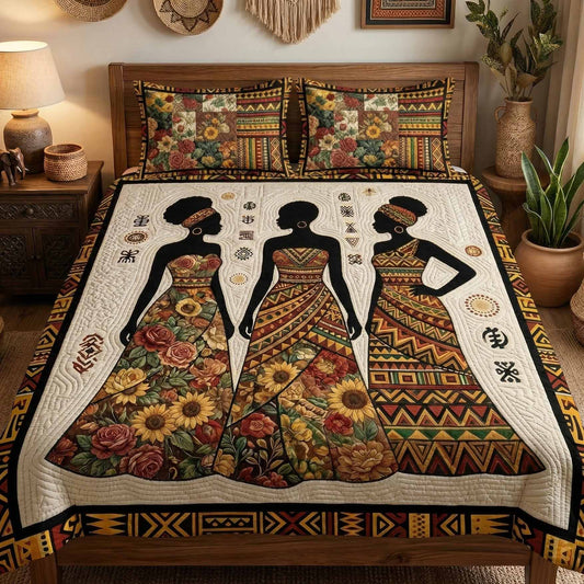 Sister Bloom 3-Piece Quilted Bedding Set NCU0XD2740