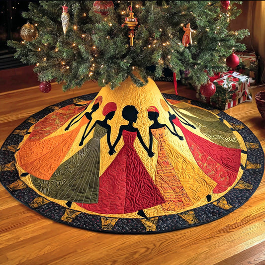 Sister Strength Christmas Quilted Tree Skirt NCU0TD1134