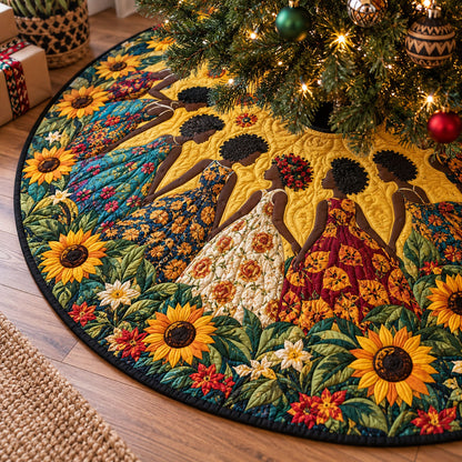 Sisters of the Sun Christmas Quilted Tree Skirt NCU0PT12092