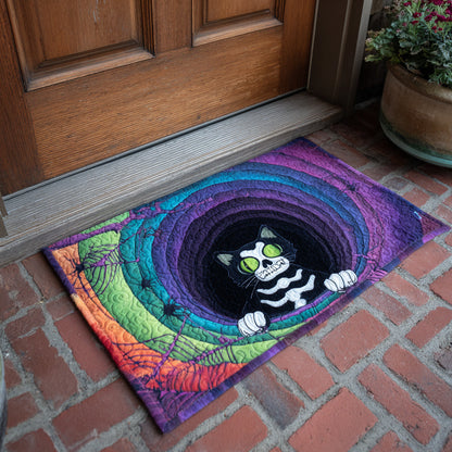 Skeleton Black Cat Doormat NCU0HH508