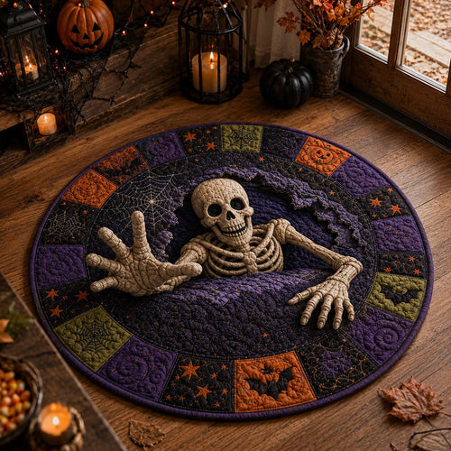 Skeleton Breakout Quilted Round Mat NCU0DV9892