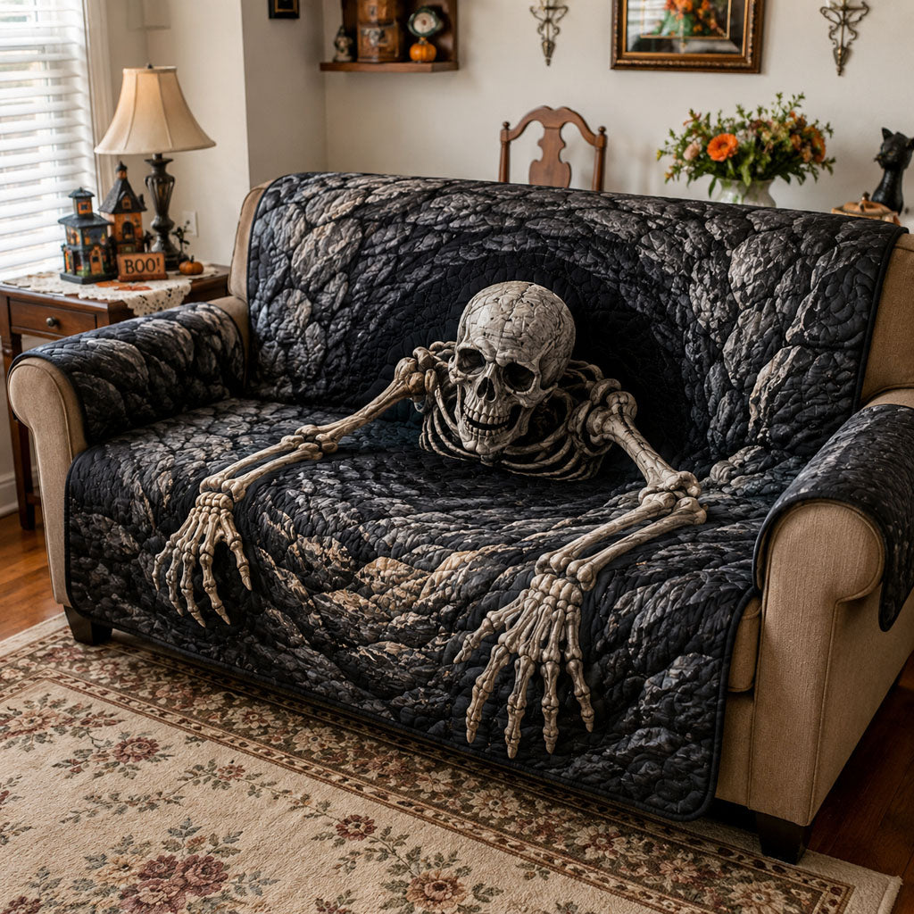 Skeleton Hideout Quilted Sofa Cover NCU0PT12002
