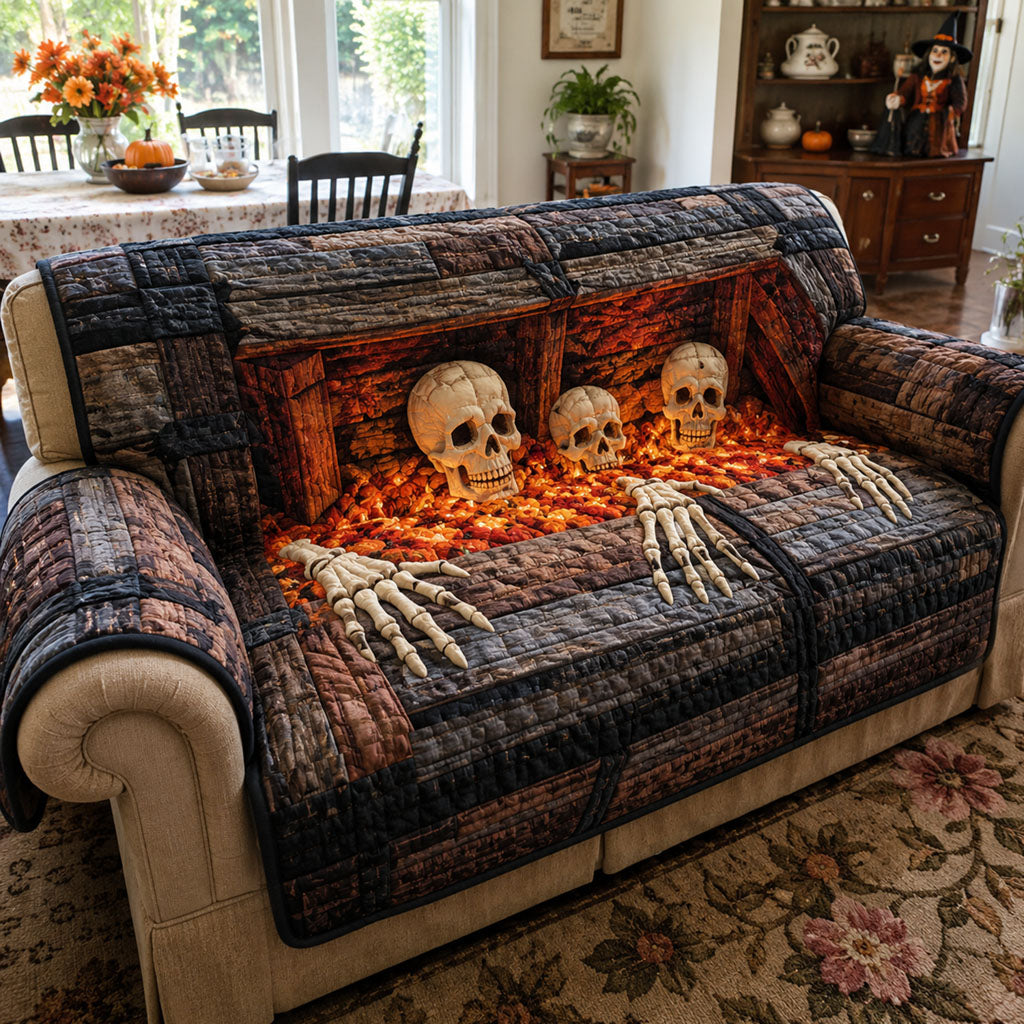 Skeleton Lantern Quilted Sofa Cover NCU0PT12003