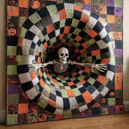 Skeleton Spiral Art Quilt Hanging NCU0DV9854
