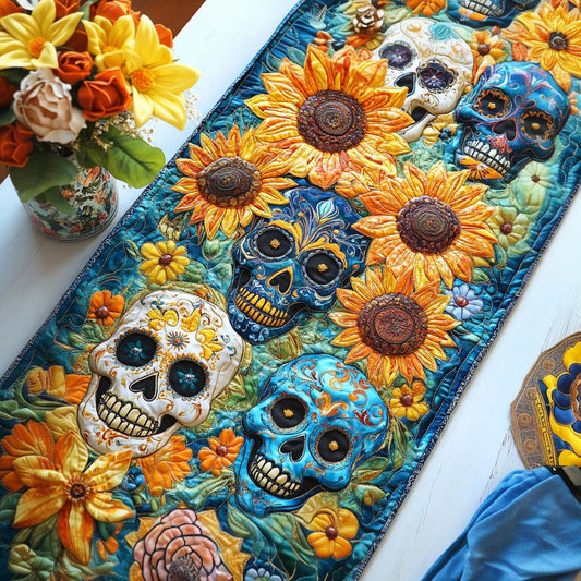 Skull Affair Quilted Table Runner NCU0NT7966