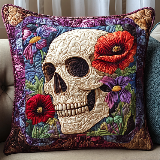 Skull Beauty Quilted Pillow Case NCU0TL1857