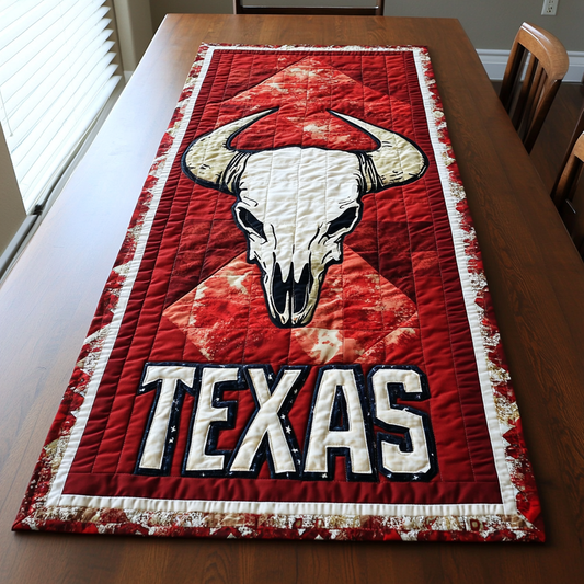 Skull Blaze Quilted Table Runner NCU0DK6786