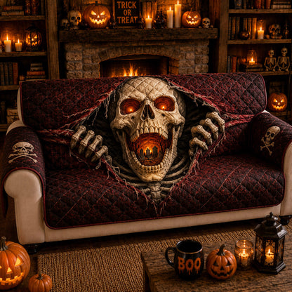 Skull Breach Quilted Sofa Cover NCU0TD2902