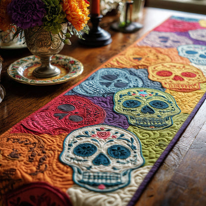 Skull Dance Quilted Table Runner NCU0PT8812